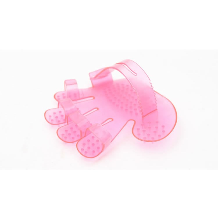 Palm Pattern Five Fingers Brush Pet Hairdressing Bath Massage Brush for Dogs, Cats - Pink-2