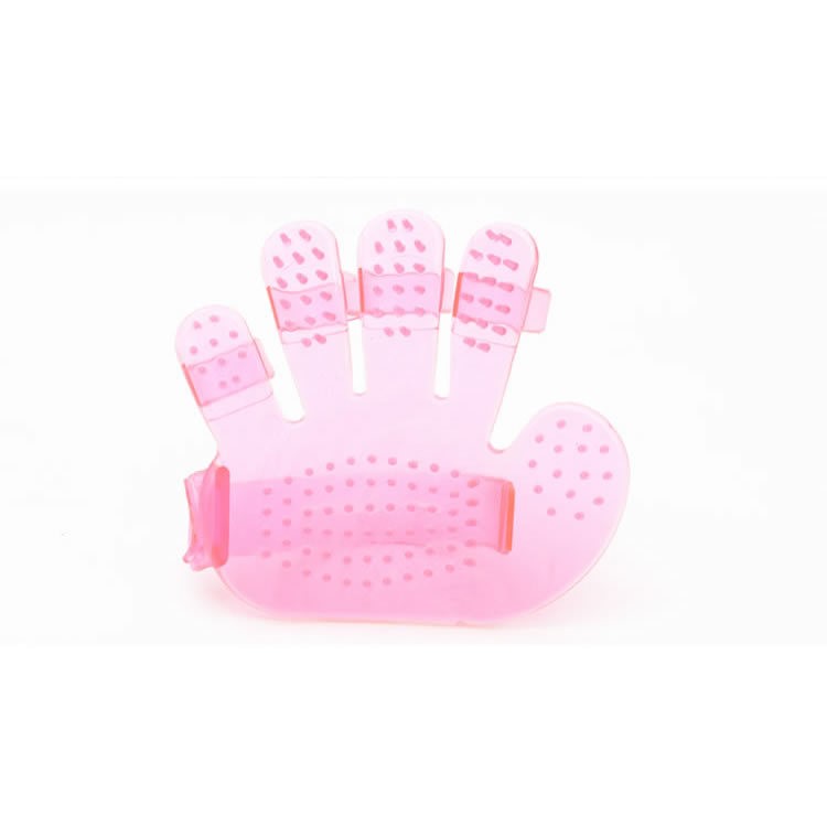 Palm Pattern Five Fingers Brush Pet Hairdressing Bath Massage Brush for Dogs, Cats - Pink-3