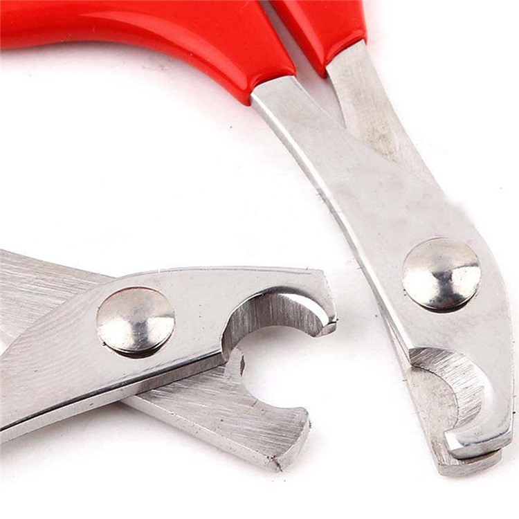 Nail Clippers with Big Handles for Cat Small-breed Dog Puppy & Small Animals Rabbit Bird - Red-6