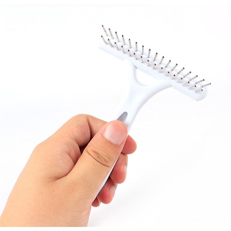 Pet Grooming Rake Comb for Dogs Cats and Other Pets Great Shedding Tool - White-2