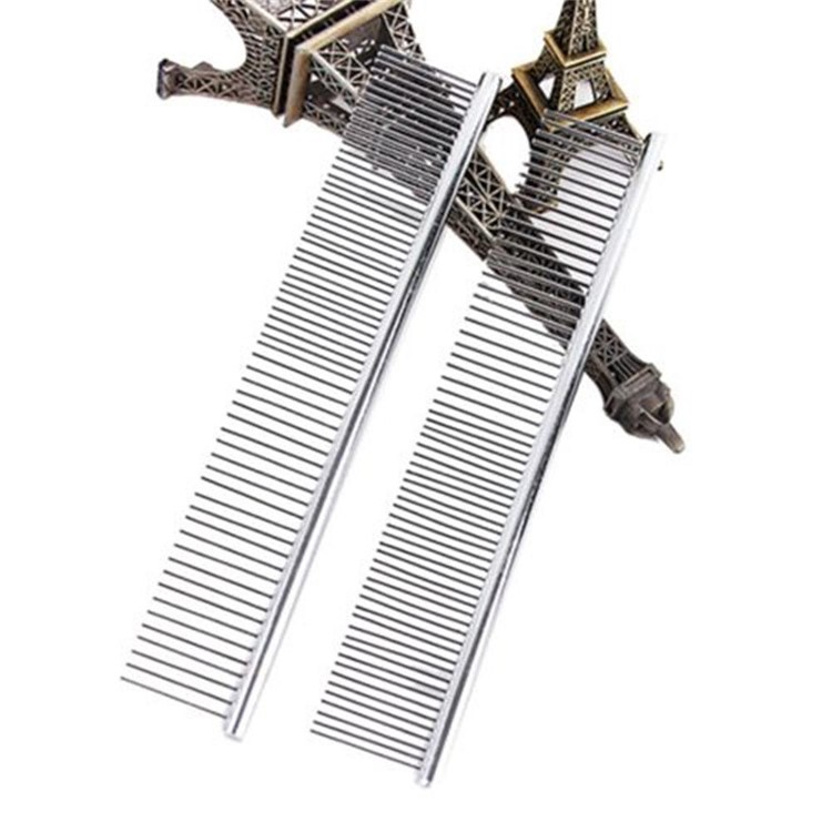 Stainless Steel Pet Dog & Cat Shedding Comb and Grooming Comb-2
