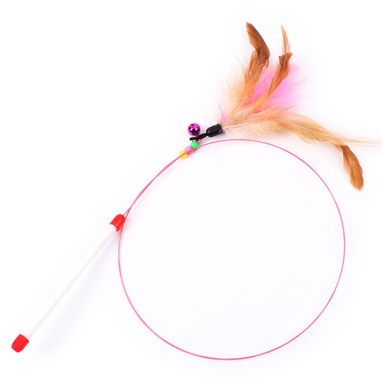 Pet Teasing Toy, Feather Whirl Cat Toy Interactive Chase Ball-2