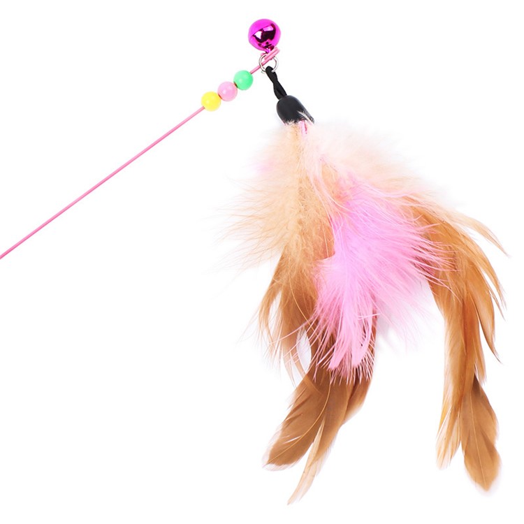 Pet Teasing Toy, Feather Whirl Cat Toy Interactive Chase Ball-3