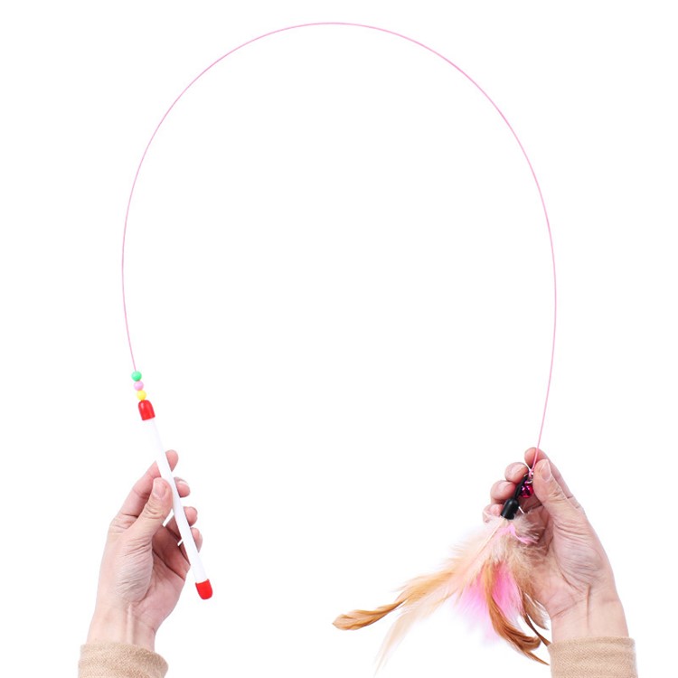Pet Teasing Toy, Feather Whirl Cat Toy Interactive Chase Ball-5