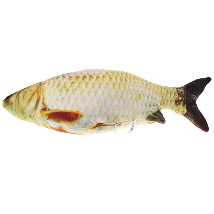 Cat Catnip Mint Fish Toys Kitty Treat Simulated Animal Fish for Kitty - S / Grass Carp-3