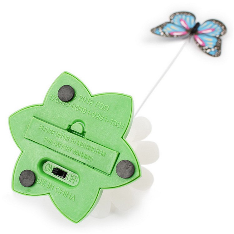 Electric Active Cute Interactive Cat Toy Pet's Toy Cat Teaser Stick - Butterfly-6