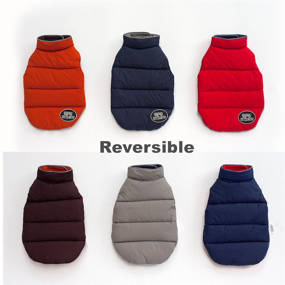 Reversible Waterproof Dog Jacket Pet Dog Vest Coat, Size: XXXL - Dark Blue-6