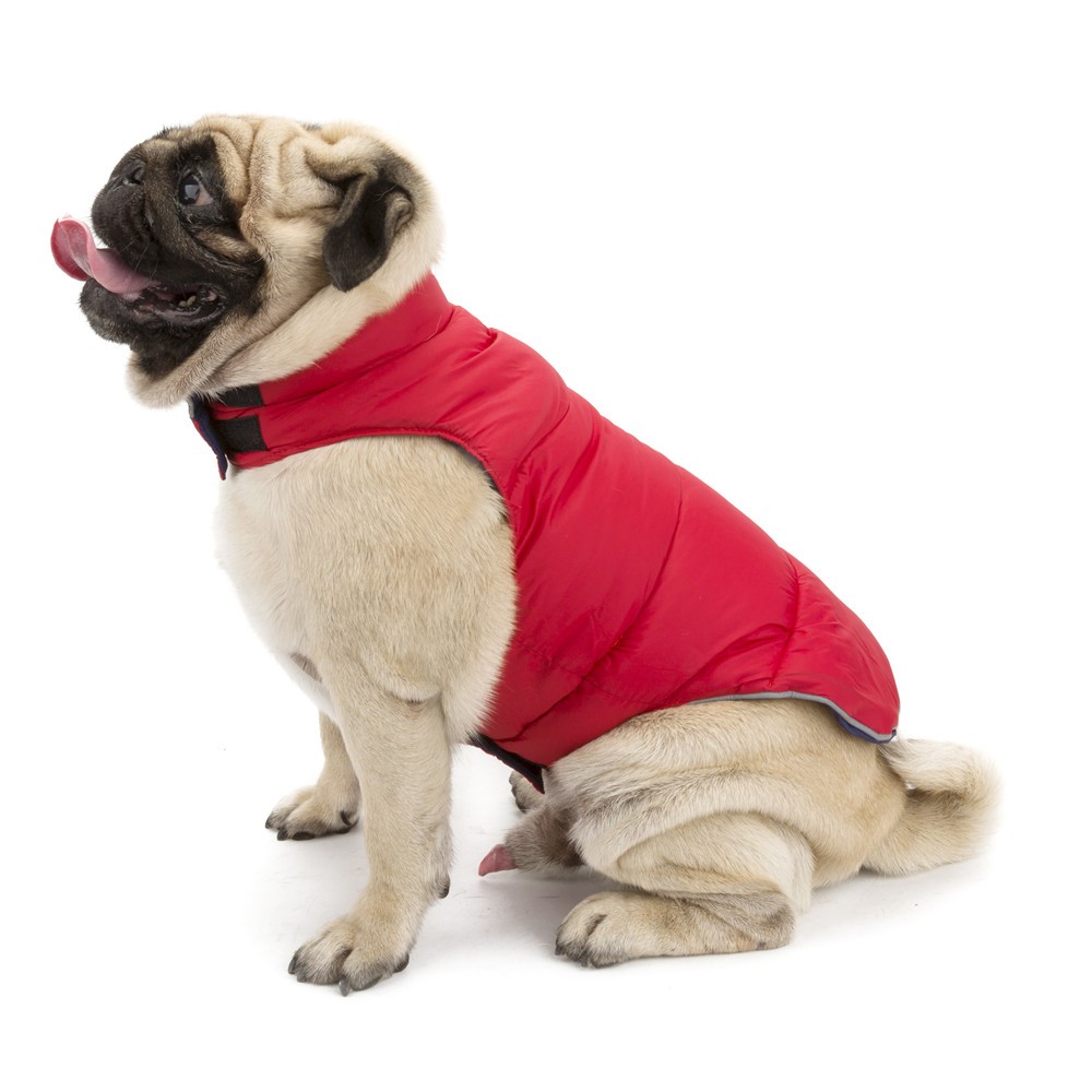 Waterproof Reversible Dog Jacket Pet Dog Vest Coat, Size: XXXXXL - Red-2