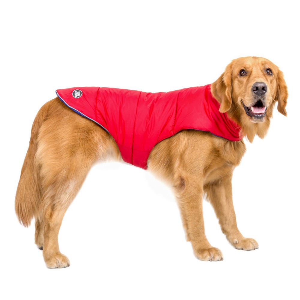Waterproof Reversible Dog Jacket Pet Dog Vest Coat, Size: XXXXXL - Red-4
