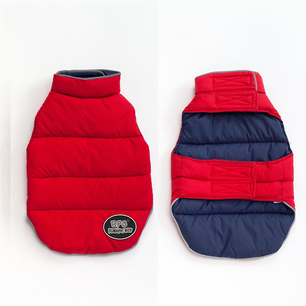 Reflective Reversible Waterproof Dog Jacket Pet Dog Vest Coat, Size: XXXXXXL - Red-1