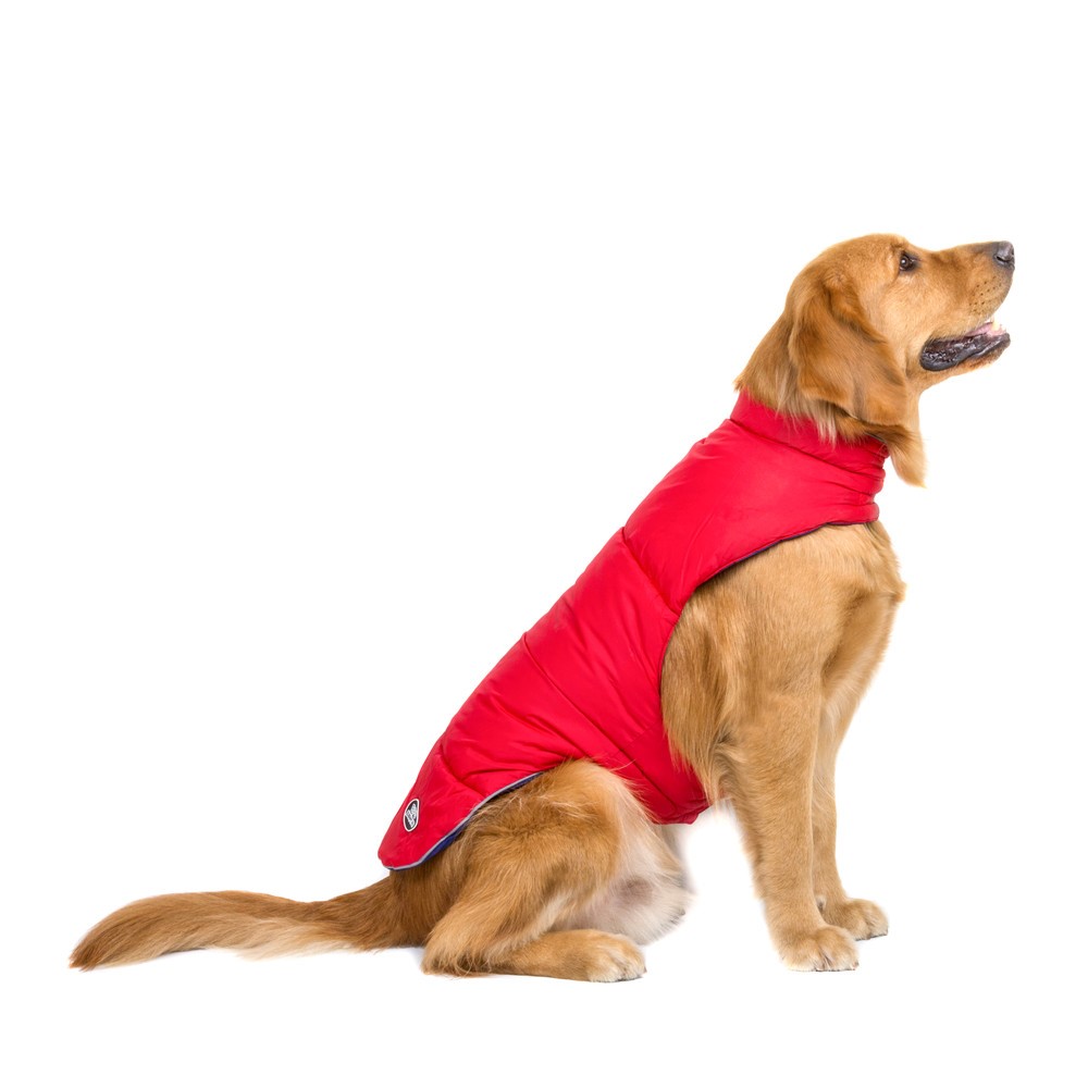 Reflective Reversible Waterproof Dog Jacket Pet Dog Vest Coat, Size: XXXXXXL - Red-3