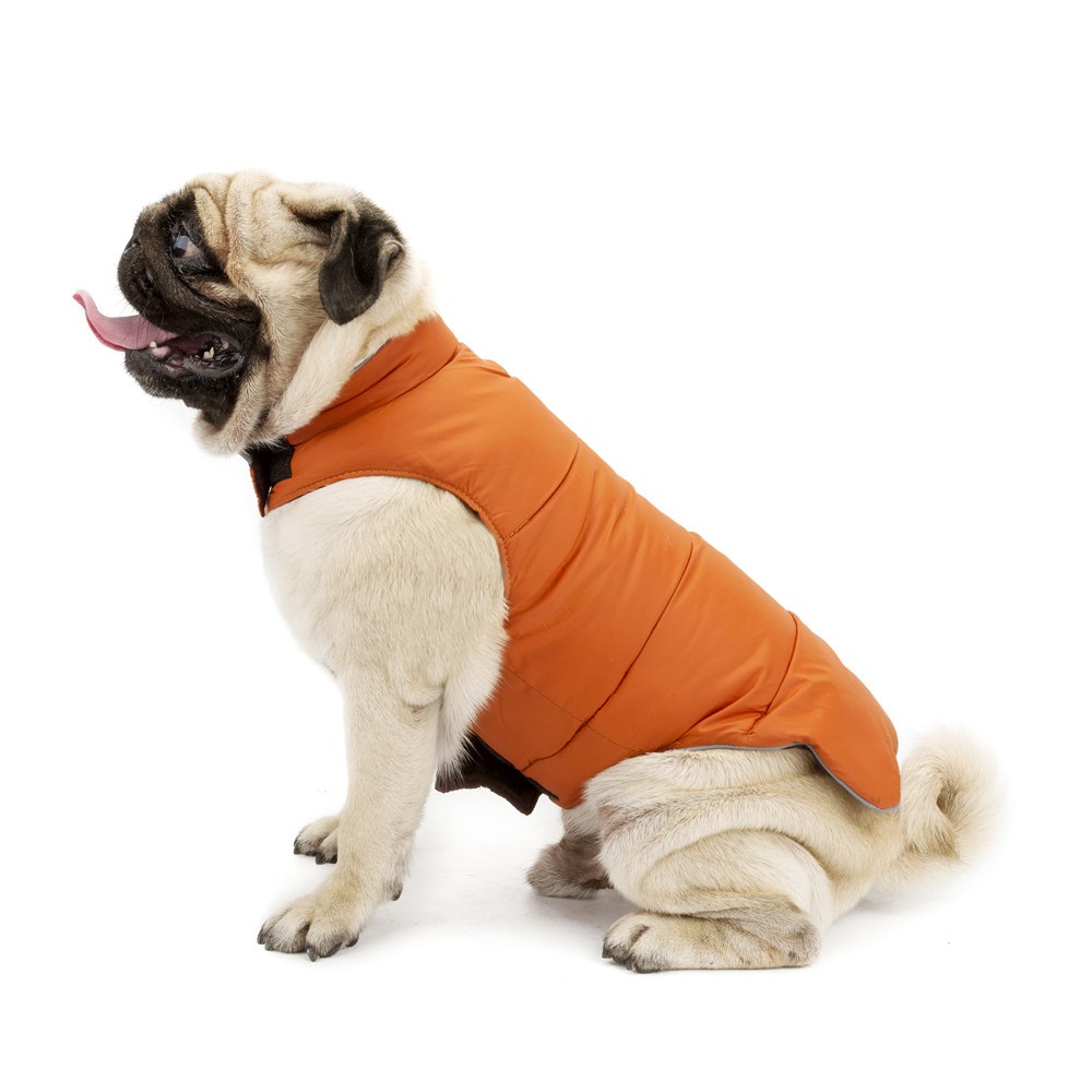 Reversible Waterproof Reflective Dog Jacket Dog Vest Coat, Size: XXXXXXL - Orange-2