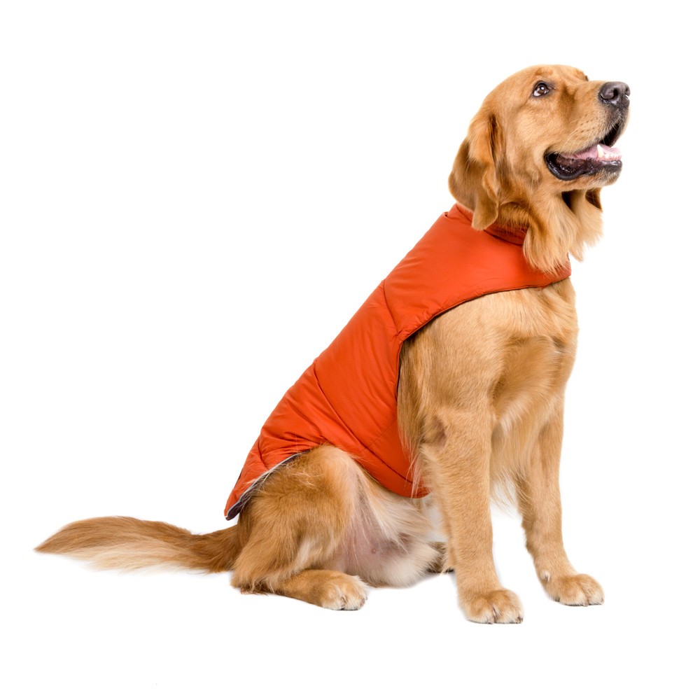 Reversible Waterproof Reflective Dog Jacket Dog Vest Coat, Size: XXXXXXL - Orange-3