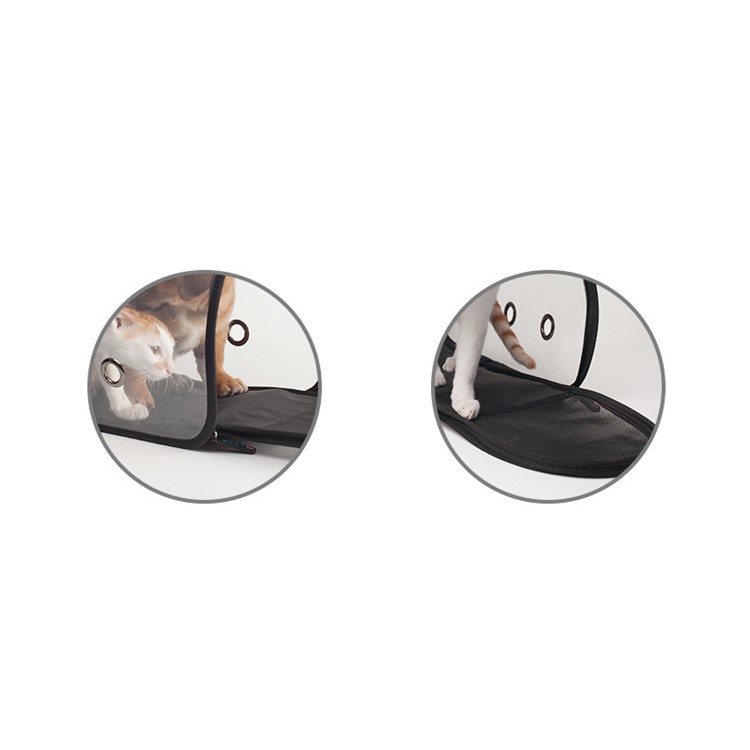 Portable Transparent Pet Bag Outdoor Travel Cat Dog Carry Bag Shoulder Bag, Size: S - Red-4