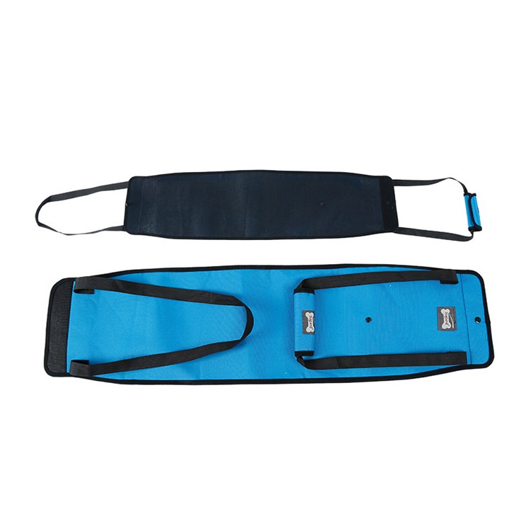 Canine Aid Dog Lift Harness with Handle Rehabilitation Harness Dog Walking Auxiliary Strap - Blue / Size: S-12