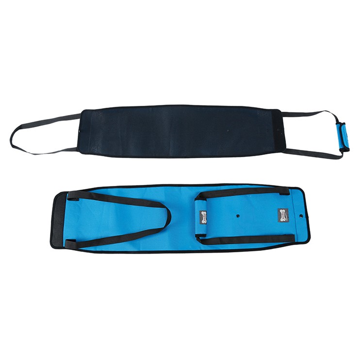 Canine Aid Dog Lift Harness with Handle Rehabilitation Harness Dog Walking Auxiliary Strap - Blue / Size: S-17