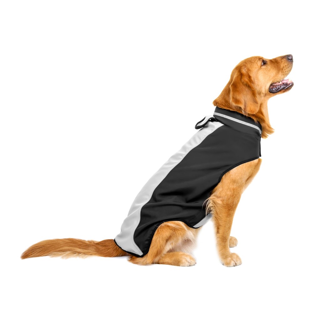 Soft Diving Fabrics Winter Warm Dog Coat Pet Jacket - Grey / Size: S-1