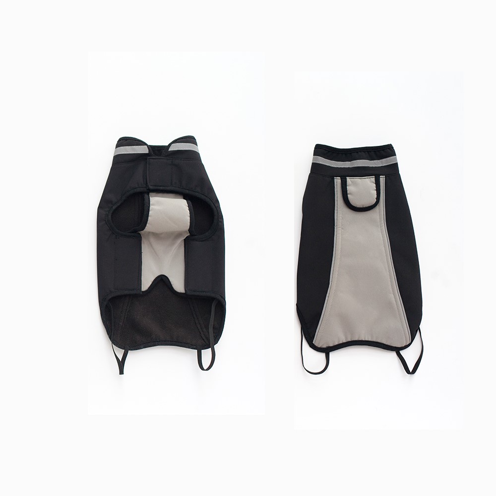 Soft Diving Fabrics Winter Warm Dog Coat Pet Jacket - Grey / Size: S-2