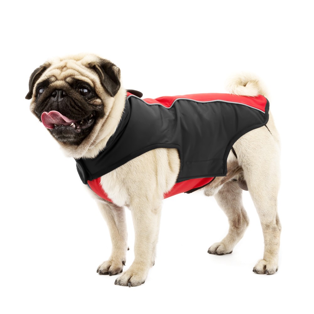 Soft Diving Fabrics Winter Dog Vest Pet Jacket - Red / Size: M-1