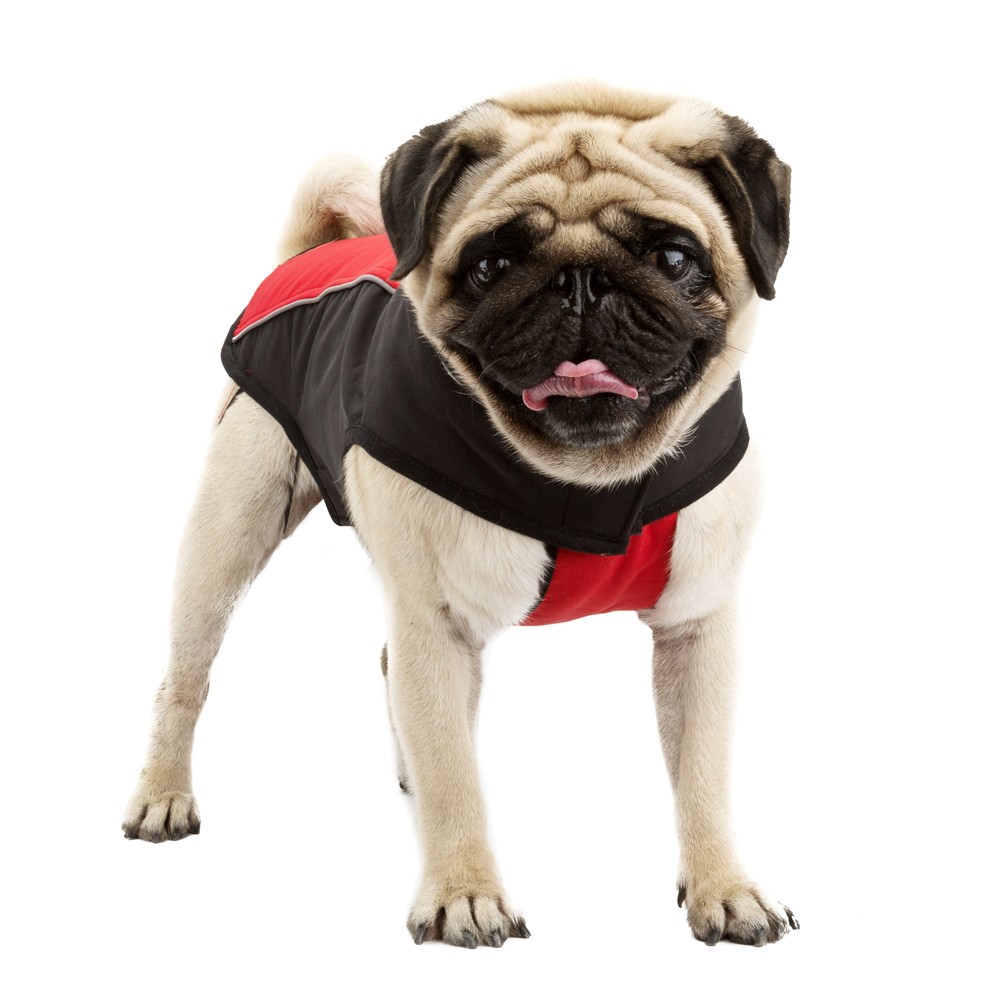 Soft Diving Fabrics Winter Dog Vest Pet Jacket - Red / Size: M-3