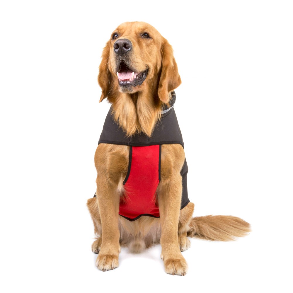 Soft Diving Fabrics Winter Dog Vest Pet Jacket - Red / Size: M-5