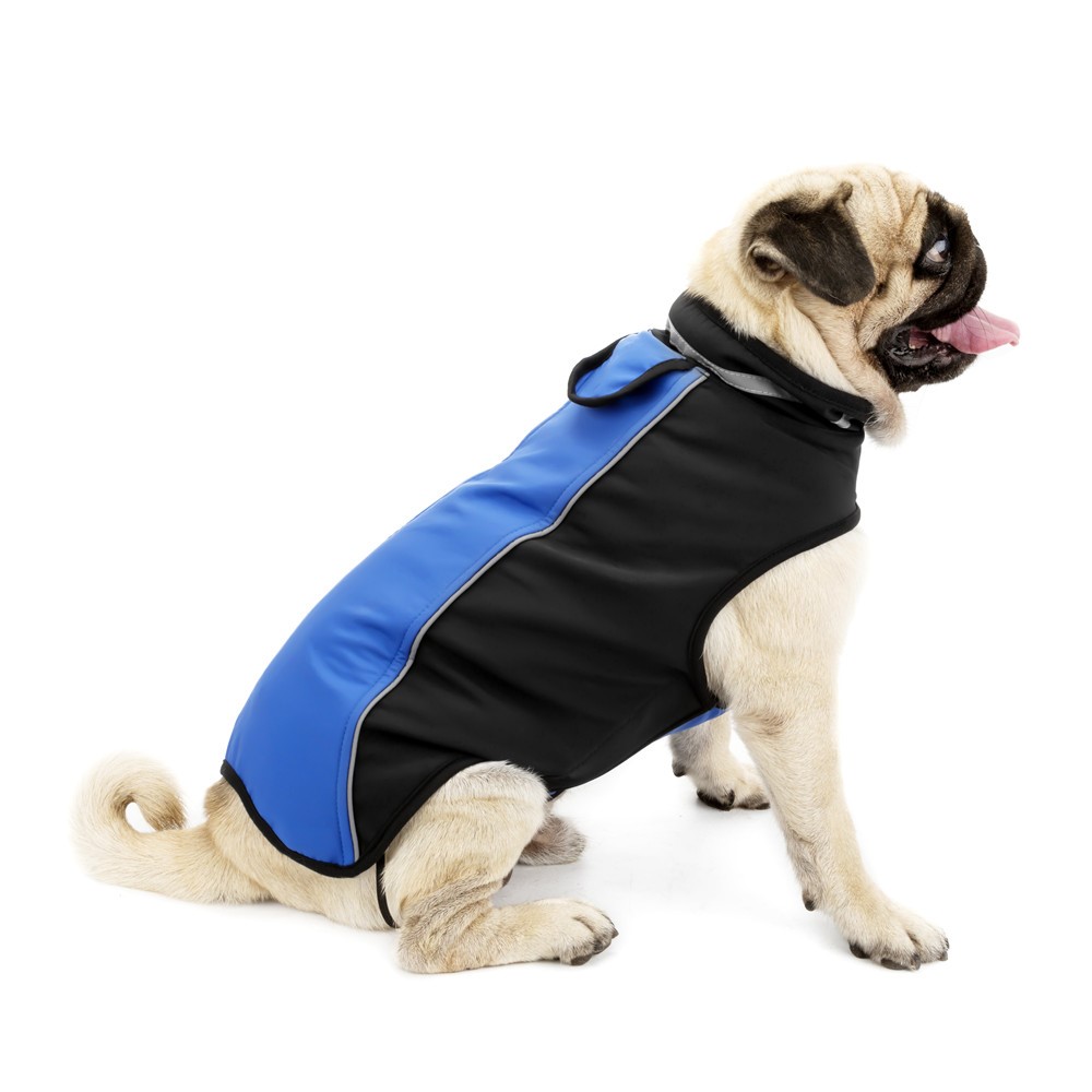 Waterproof Soft Diving Fabrics Dog Jacket Pet Dog Vest Coat - Blue / Size: XXL-3