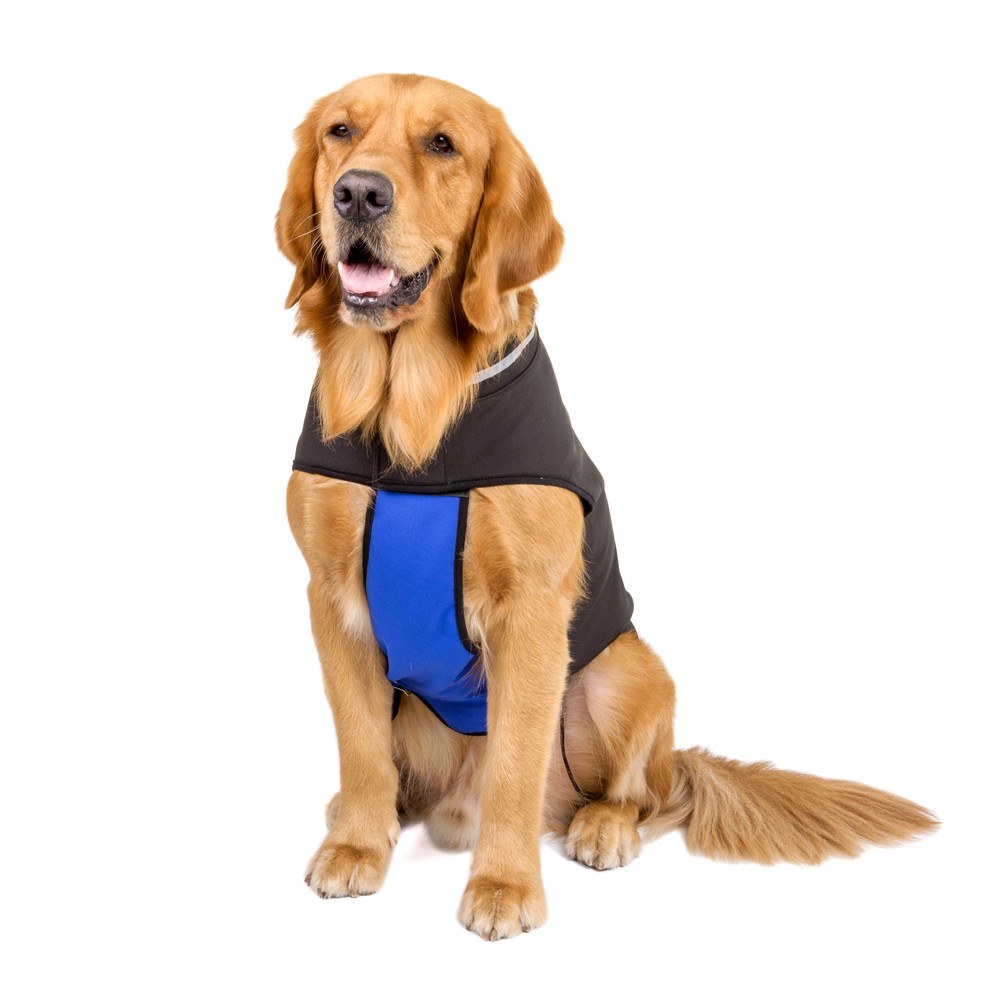 Waterproof Soft Diving Fabrics Dog Jacket Pet Dog Vest Coat - Blue / Size: XXL-4