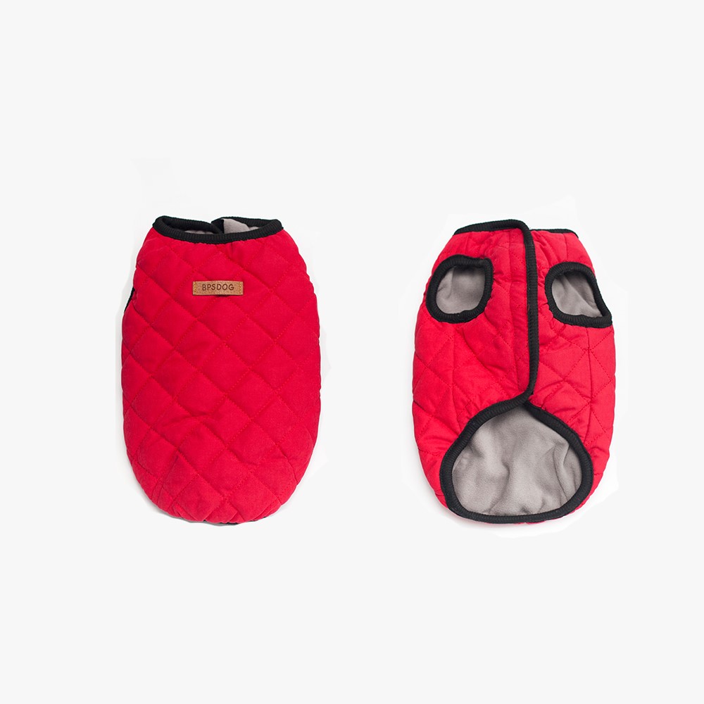 Dog Grip Texture Peach Skin Warm Cloth Vest Windproof Garment Waterproof Waistcoat - 2XL / Red-1