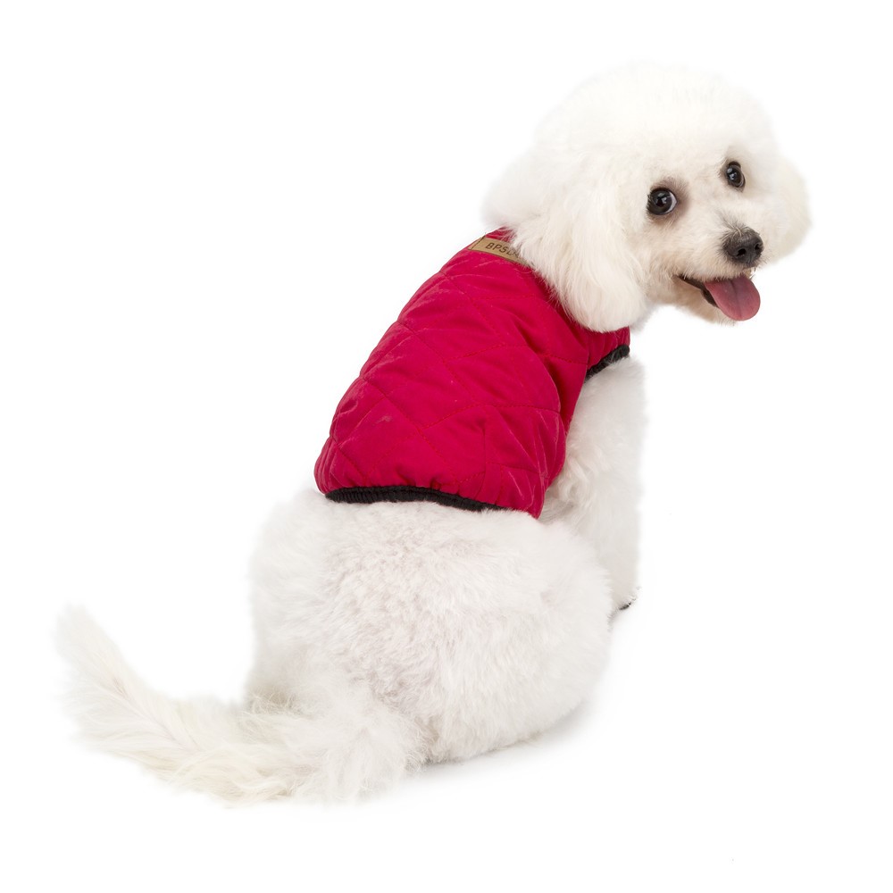 Dog Grip Texture Peach Skin Warm Cloth Vest Windproof Garment Waterproof Waistcoat - 2XL / Red-3