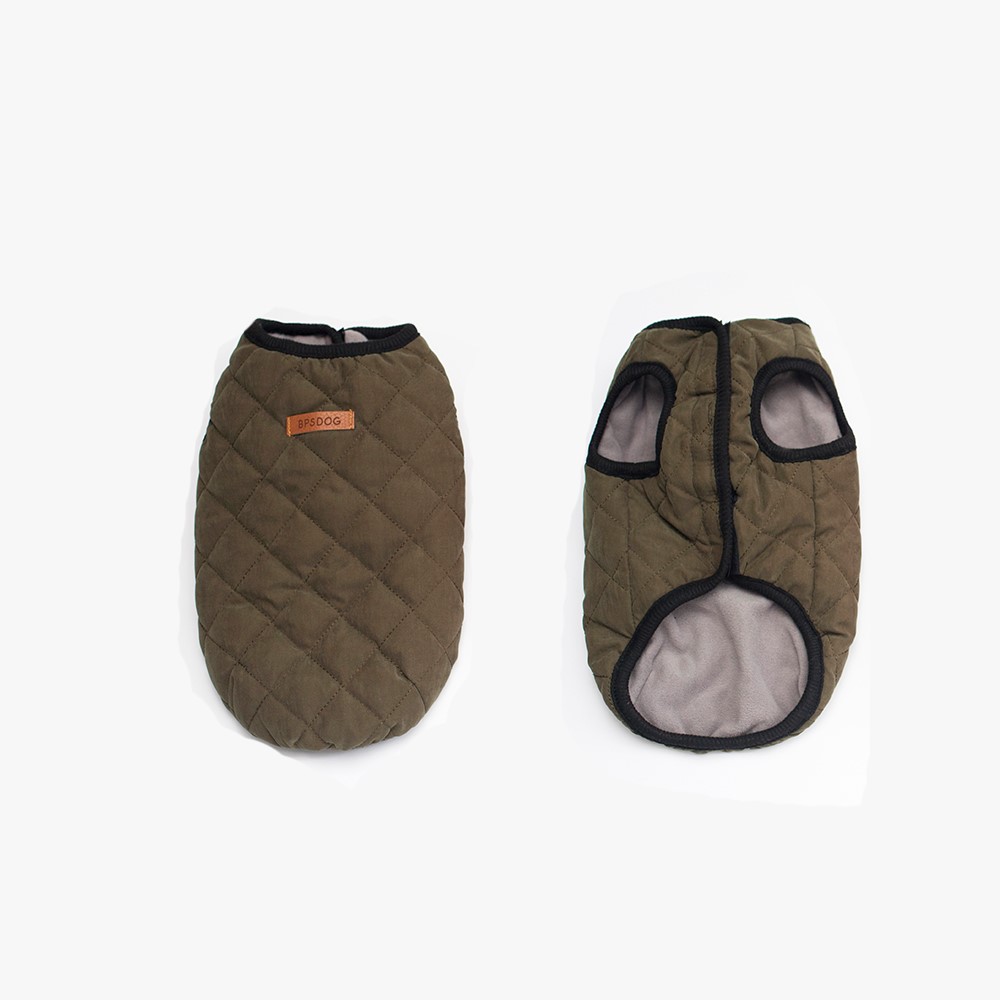 Pet Grip Texture Peach Skin Warm Vest Windproof Garment Waterproof Waistcoat - 2XL / Green-1