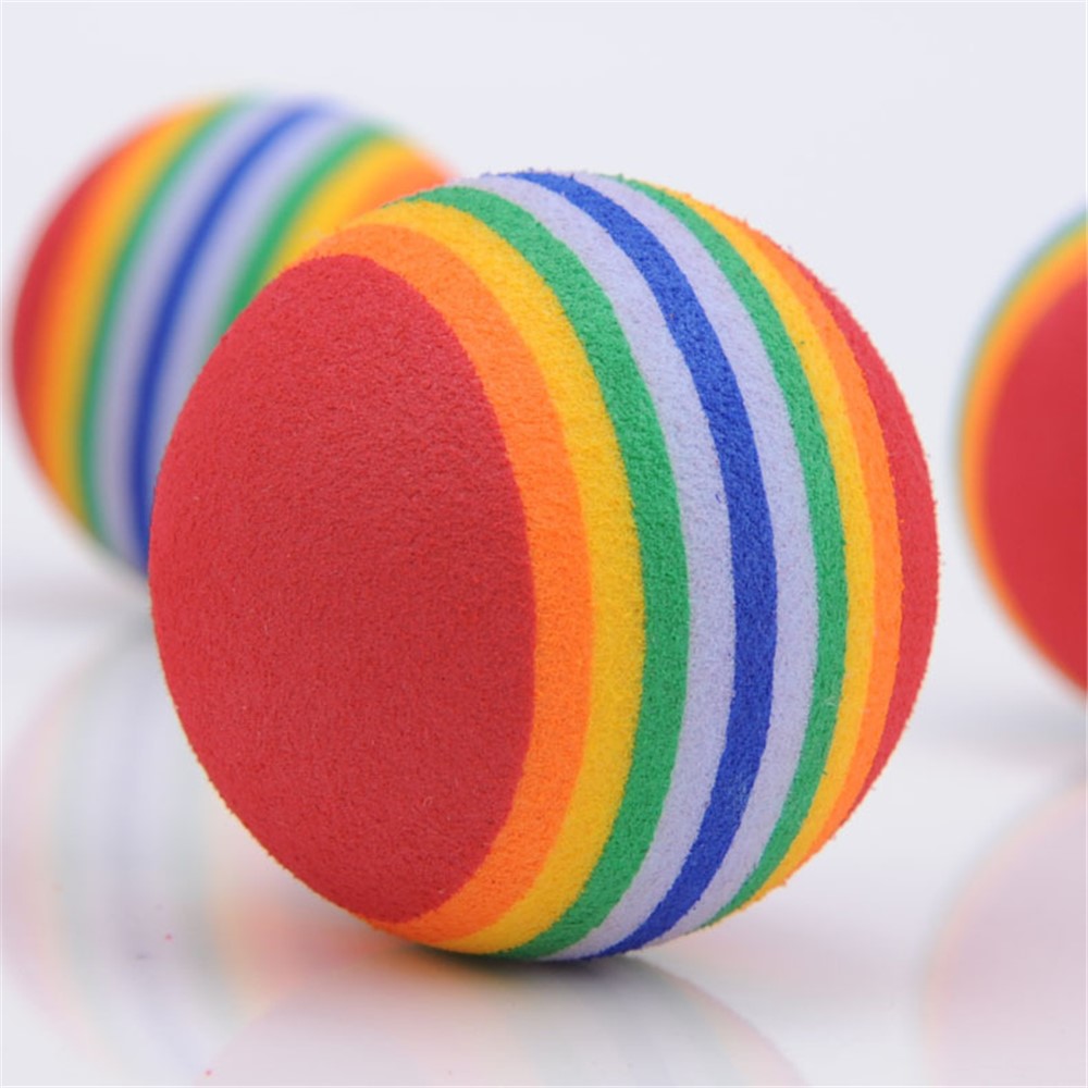 5Pcs/Set Colorized Rainbow Pet Chewing Training Ball Puppy Ball Toy-1