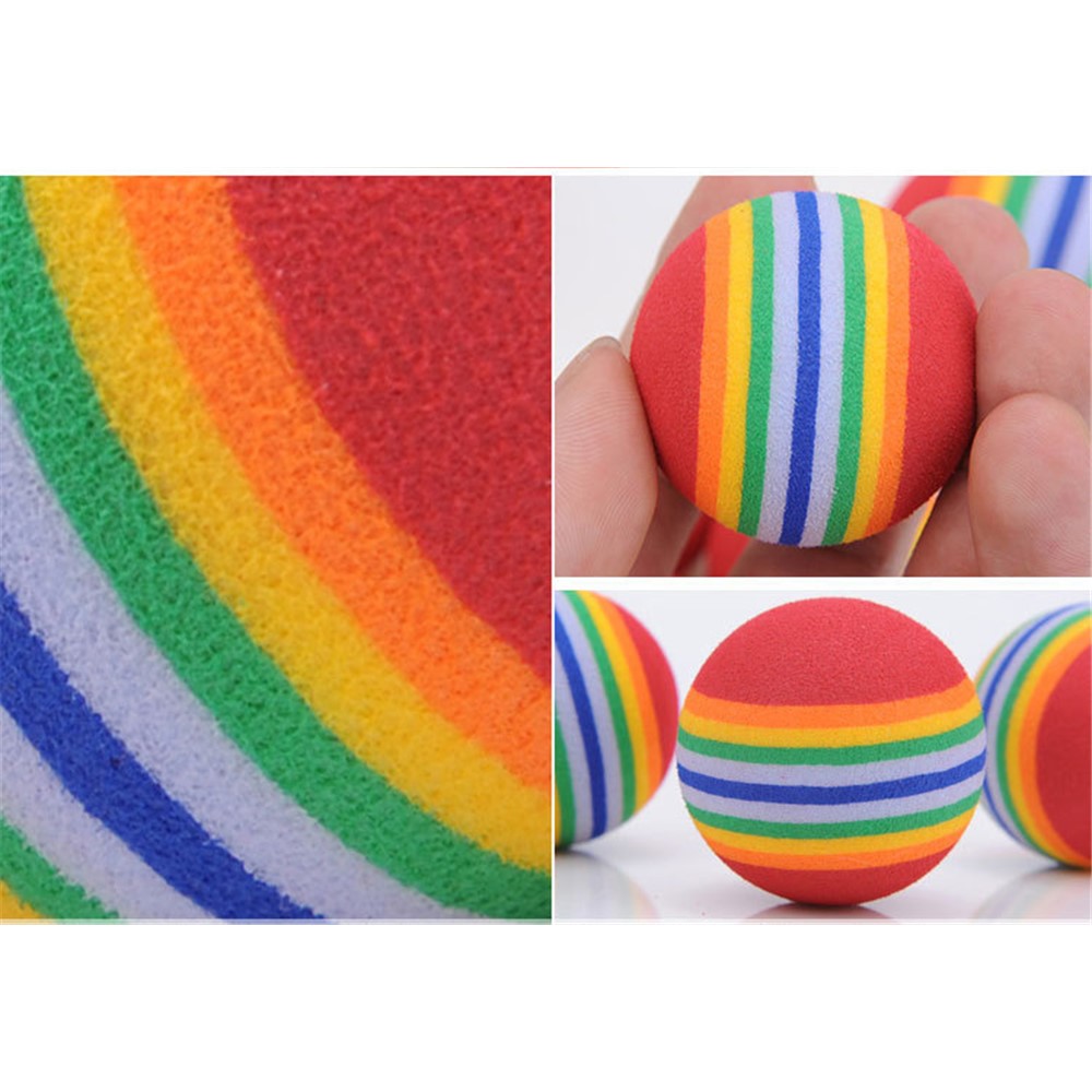 5Pcs/Set Colorized Rainbow Pet Chewing Training Ball Puppy Ball Toy-4