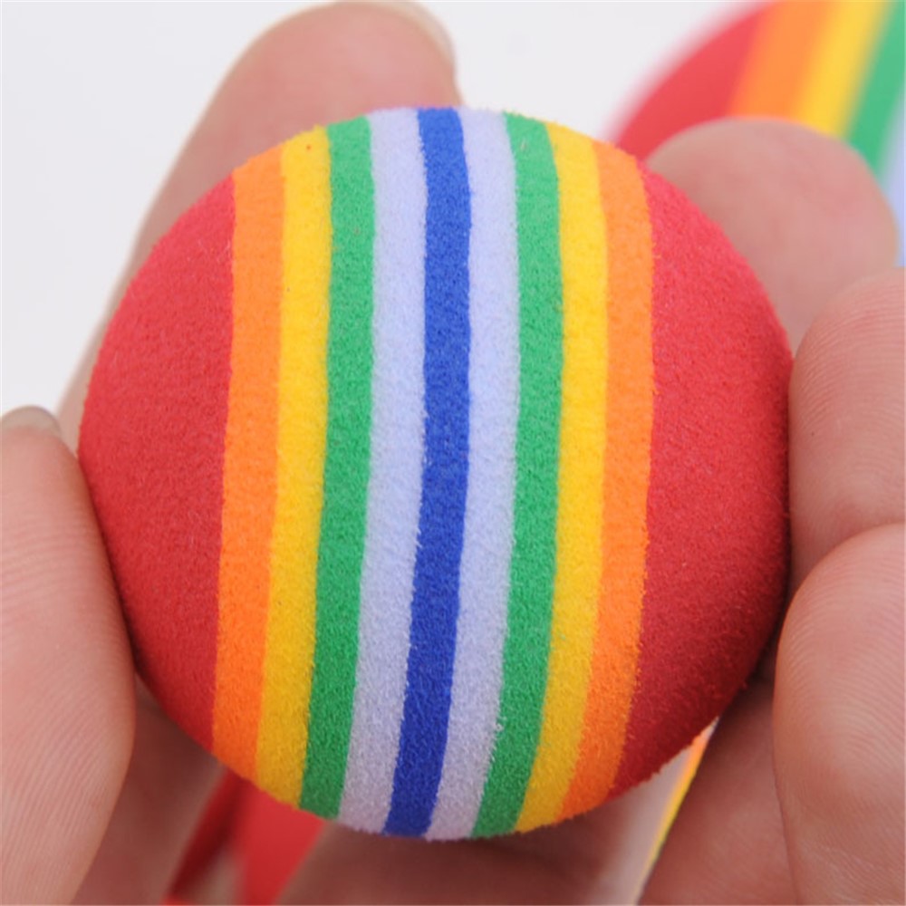5Pcs/Set Colorized Rainbow Pet Chewing Training Ball Puppy Ball Toy-5