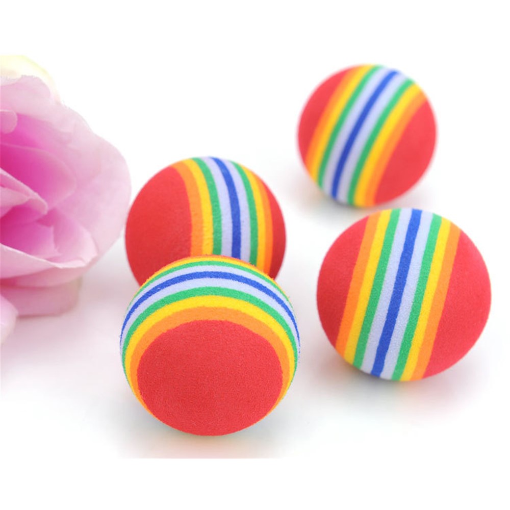 5Pcs/Set Colorized Rainbow Pet Chewing Training Ball Puppy Ball Toy-6