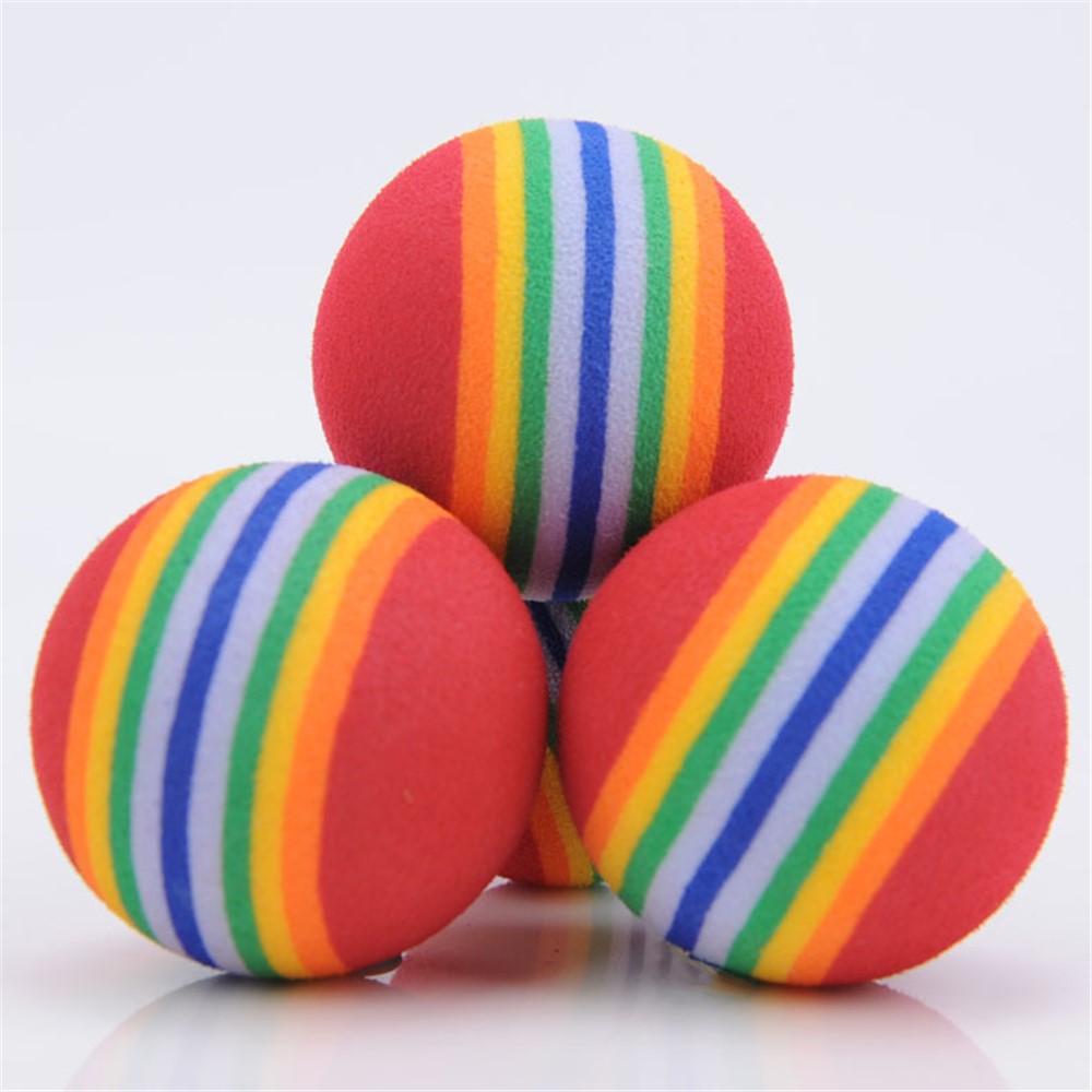 5Pcs/Set Colorized Rainbow Pet Chewing Training Ball Puppy Ball Toy-7