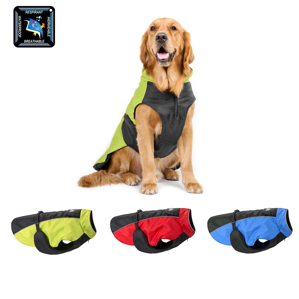 Waterproof Dog Jacket Pet Dog Warm Vest Coat - Green / Size: XXXL-10