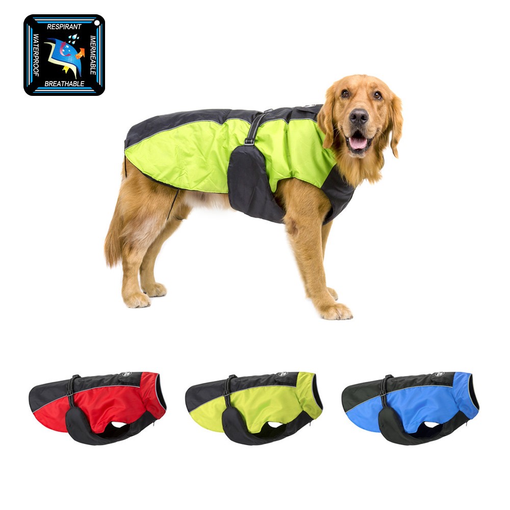 Waterproof Dog Jacket Pet Dog Warm Vest Coat - Green / Size: XXXL-4