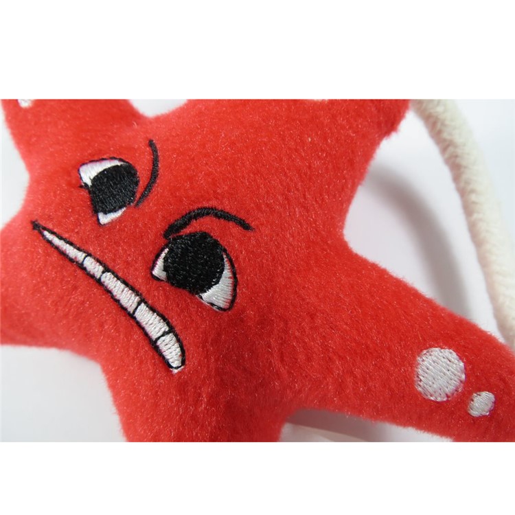 Adorable Pets Toys Creative Starfish Shaped Plush Toy - Red-1