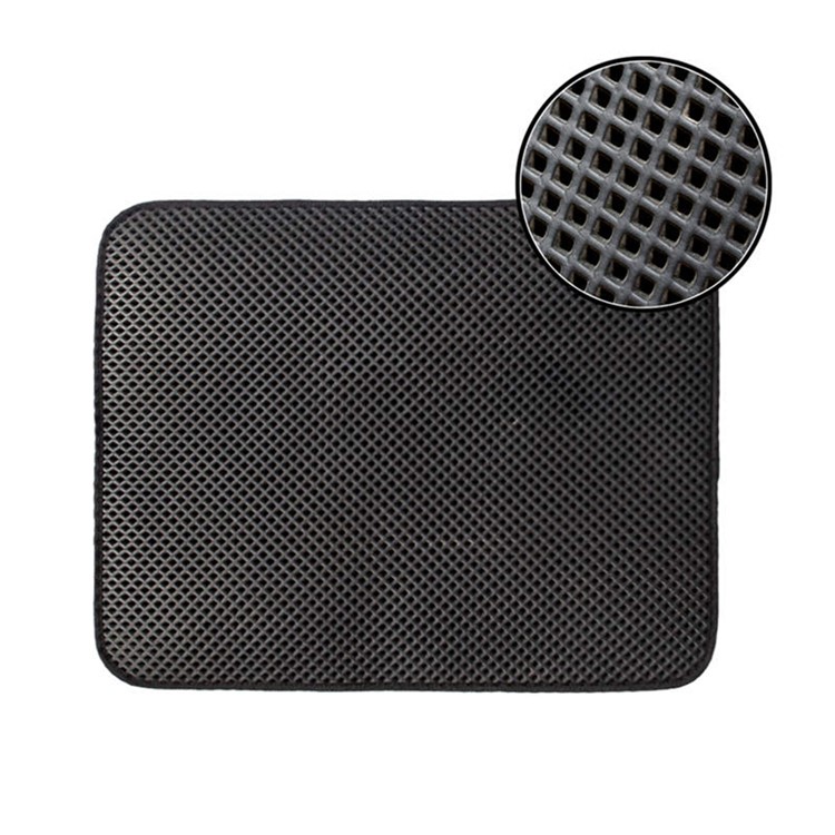 Cat Litter Mat EVA Double-Layer Cat Litter Trapper Pad, Size: 40 x 50cm - Black-2