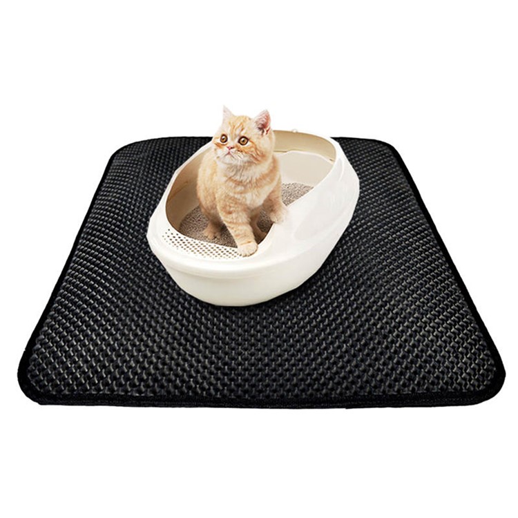 Cat Litter Mat EVA Double-Layer Cat Litter Trapper Pad, Size: 40 x 50cm - Black-4