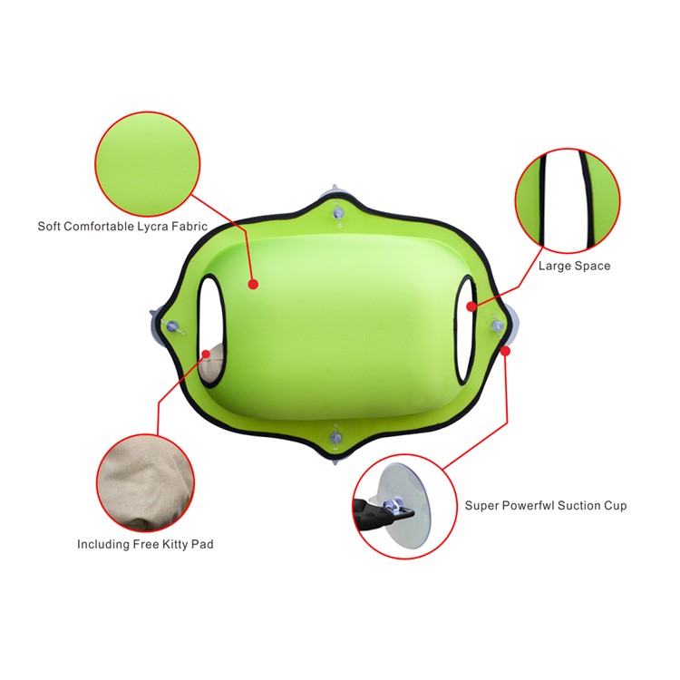Egg-shaped Durable Suction Cup Cozy Cat Cave Bed - Green-4