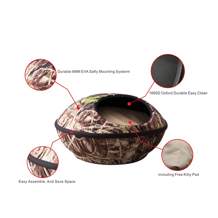 Egg-shaped Detachable Cozy Cat Cave Bed - Tree Branch-3