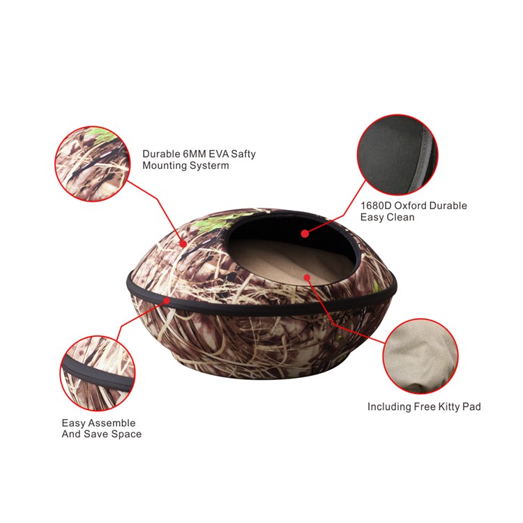 Egg-shaped Detachable Cozy Cat Cave Bed - Tree Branch-4