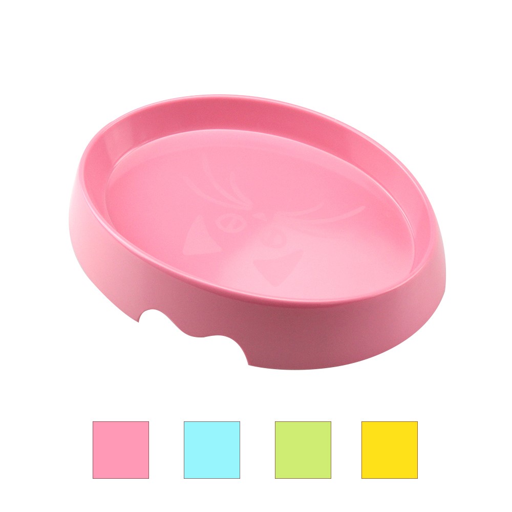 SPICE PAWS Pet Bowl Widen Anti-slip Non-tip Rubber Cat Dog Kitten Puppy Food Water Feeder Bowl - Pink-4