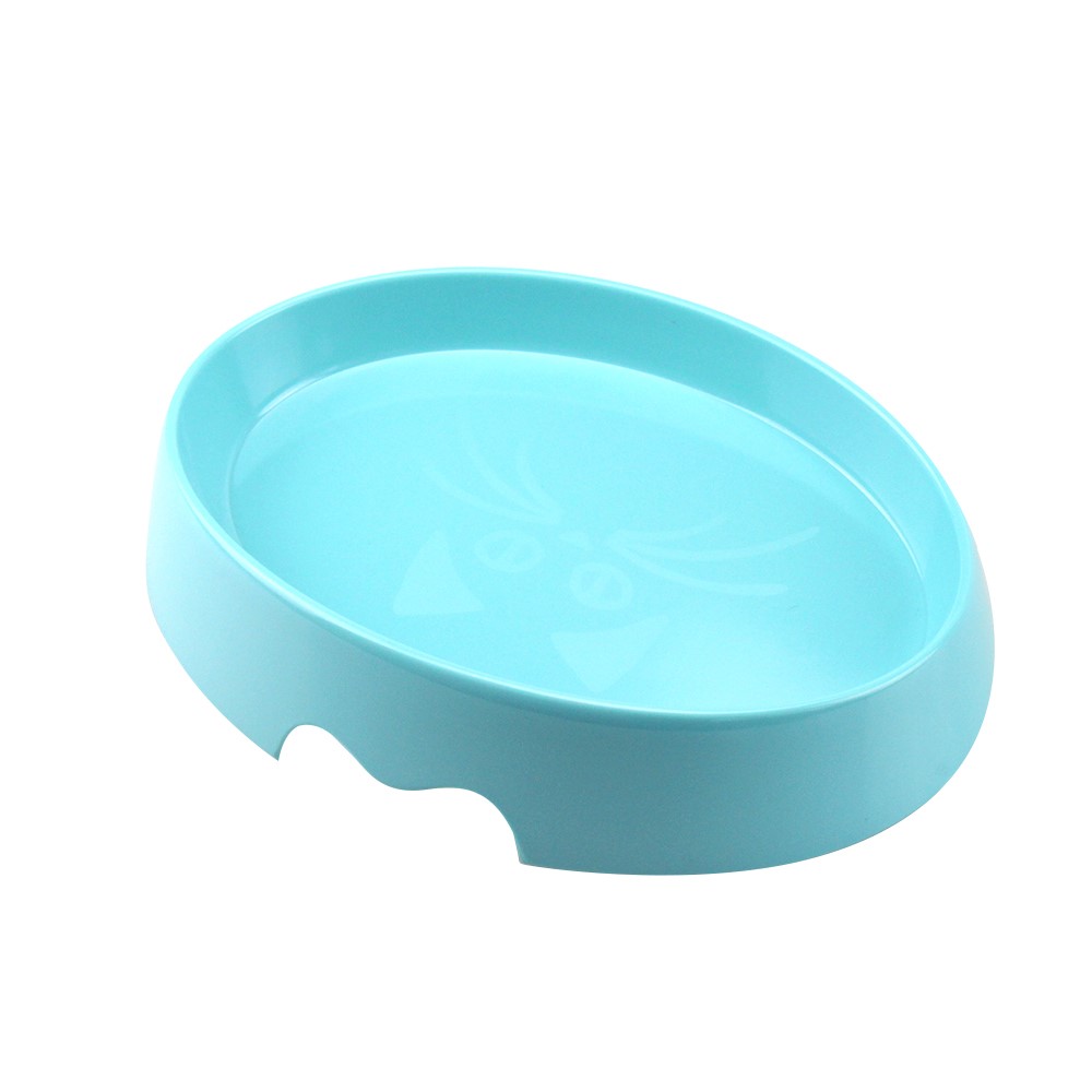 SPICE PAWS Pet Bowl Anti-slip Non-tip Rubber Cat Dog Kitten Puppy Food Water Feeder Dish - Blue-1