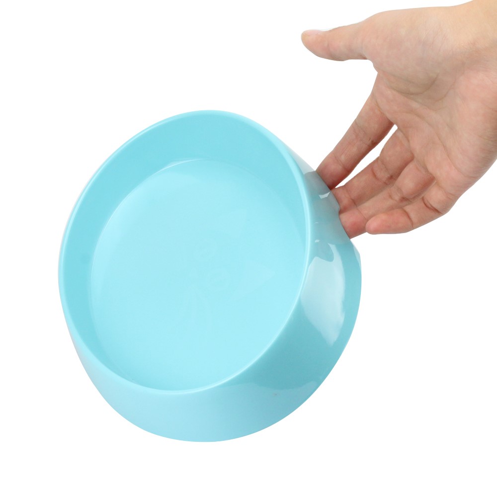 SPICE PAWS Pet Bowl Anti-slip Non-tip Rubber Cat Dog Kitten Puppy Food Water Feeder Dish - Blue-3
