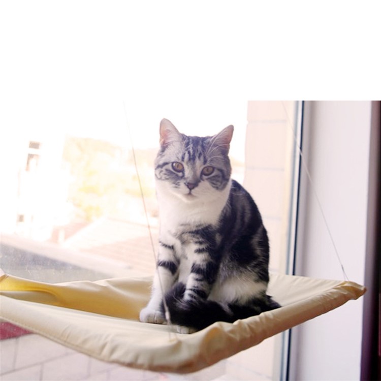 Window Cat Hammock with Sucker Perch Cushion Bed Hanging Pet Resting Seat-7