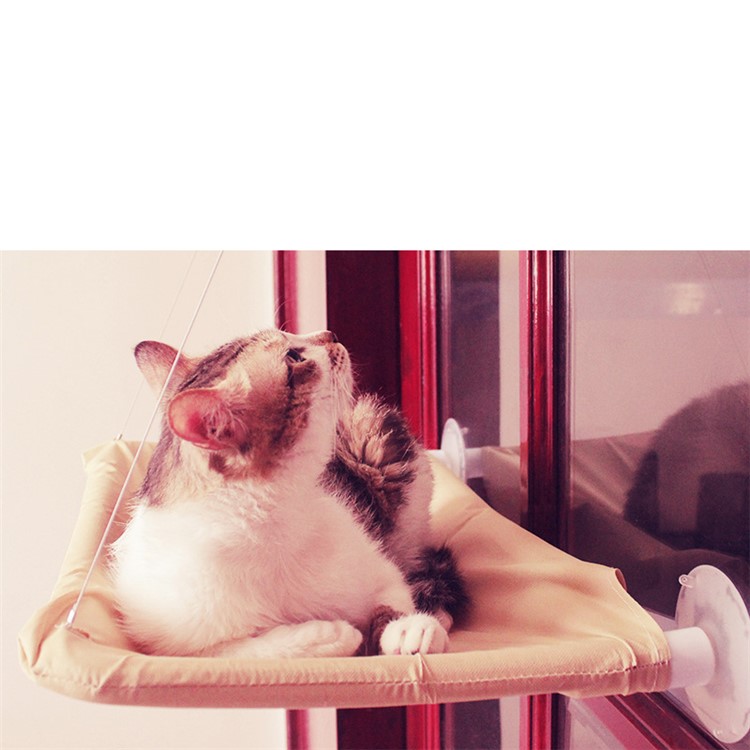 Window Cat Hammock with Sucker Perch Cushion Bed Hanging Pet Resting Seat-8