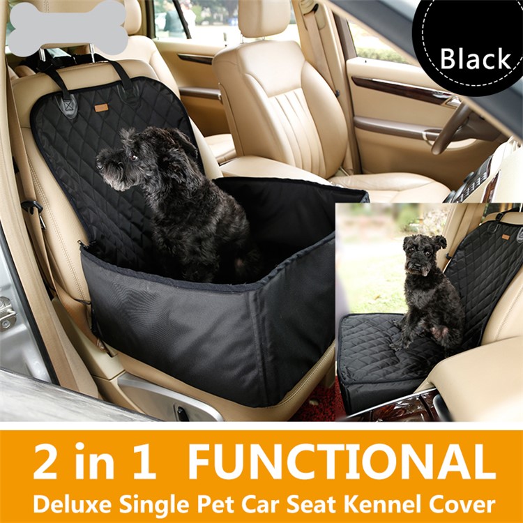 Waterproof Thickened Nylon Car Passenger Seat Pet Cover Mat Cushion Bed - Black-1