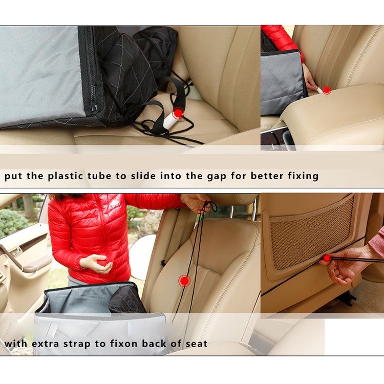 Waterproof Thickened Nylon Car Passenger Seat Pet Cover Mat Cushion Bed - Black-11